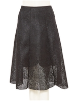 レースフレアスカート/ブラック