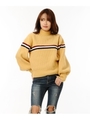 袖バルーンラインニットTOP/YELLOW