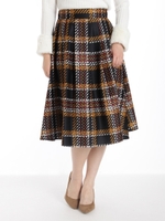 ビックチェックフレアスカート/ボルド