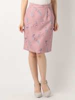 花柄タイトスカート/ネイビー