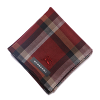 2014/15AW 新作 新品 バーバリー チェックハンカチ 34504 レッド系 メンズ プレゼントにもピッタリ