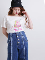 WEGO/アイスクリームオフショルTシャツ