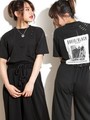 WEGO/バックフォトクラッシュクロップドTシャツ