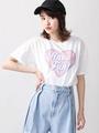 WEGO/ビッグハートプリントTシャツ