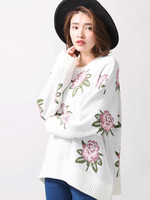 WEGO/フラワービッグニット