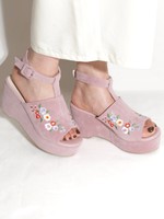 WEGO/刺繍Tストラップサンダル
