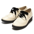 【50%OFF】【ニコ☆プチ掲載】ウィングチップフラットシューズ