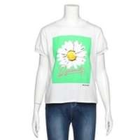 【50%OFF】フラワープリントクルーネックTシャツ