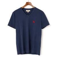 【新品】 Vネック シンプル 半袖Tシャツ サイズXL XL バーバリーブリット y-001304 BURBERRY BRIT ネイビー メンズ
