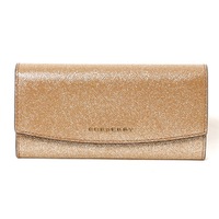 【新品】 かぶせ長財布 ロングウォレット  バーバリーロンドン y-001248 BURBERRY LONDON ゴールド メンズ