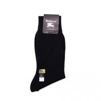 【新品】 くつ下（ボーダー） 25〜26 バーバリー 53715 BURBERRY ベージュ系×ブラック系 メンズ