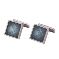 【新品】 カフス 1.5×1.5cm バーバリー 48976 BURBERRY グリーン系 メンズ