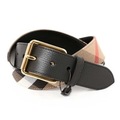 【新品】 グレイン レザー ベルト ハウスチェック サイズ95 95 バーバリーロンドン y-001227 BURBERRY LONDON ベージュ メンズ