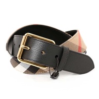 【新品】 グレイン レザー ベルト ハウスチェック サイズ95 95 バーバリーロンドン y-001227 BURBERRY LONDON ベージュ メンズ
