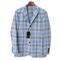 【新品】 ジャケット(チェック) M バーバリーブラックレーベル 49216 BURBERRY BLACK LABEL ブルー系 メンズ