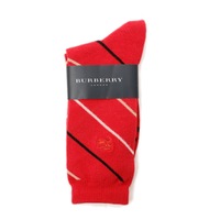 【新品】 ソックス 23〜25cm バーバリーロンドン 61176 BURBERRY LONDON レッド系 レディース