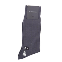 【新品】 ソックス 靴下 麻混 格子 25〜26cm バーバリー 45829 BURBERRY グレー系 メンズ