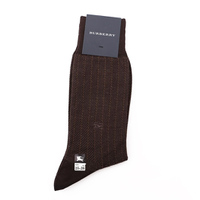 【新品】 ソックス 靴下　ストライプ 25〜26cm バーバリー 45926 BURBERRY ブラウン系 メンズ