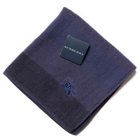【新品】 タオルハンカチ  バーバリーロンドン 68846 BURBERRY LONDON ネイビー レディース