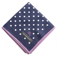 【新品】 ドット　ハンカチ  バーバリー 72786 BURBERRY ネイビー メンズ