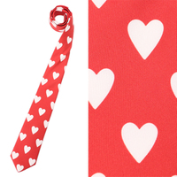 【新品】 ネクタイ（ハート柄）  バーバリーロンドン y-000688 BURBERRY LONDON レッド系×ホワイト系 メンズ