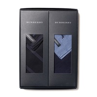 【新品】 ハンカチ　２枚セット　箱入り  バーバリーロンドン 68737 BURBERRY LONDON ネイビー レディース