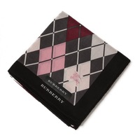 【新品】 ハンカチ　アーガイル  バーバリーロンドン 68914 BURBERRY LONDON ブラック レディース