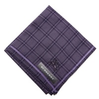 【新品】 ハンカチ　チェック  バーバリーロンドン 69053 BURBERRY LONDON パープル レディース