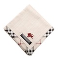 【新品】 ハンカチ　フチチェック  バーバリーロンドン 68990 BURBERRY LONDON ベージュ レディース
