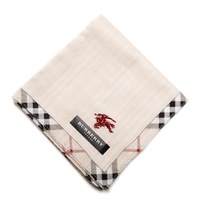 【新品】 ハンカチ　フチチェック  バーバリーロンドン 68990 BURBERRY LONDON ベージュ レディース
