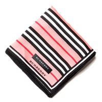 【新品】 ハンカチ　ボーダー  バーバリーロンドン 68807 BURBERRY LONDON ピンク レディース