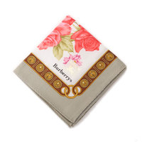 【新品】 ハンカチ　柄物 49cm×49cm バーバリーズ 51417 Burberrys ホワイト系×ピンク系 レディース