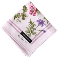 【新品】 ハンカチ（柄物）  バーバリー 57909 BURBERRY グリーン系×パープル系 レディース