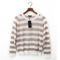 【新品】 ボーダーセーター 4 バーバリーロンドン 48406 BURBERRY LONDON ホワイト系×ベージュ系 レディース