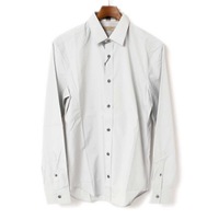 【新品】 ロゴ刺繍 シンプル 長袖 ドレスシャツ サイズS S バーバリーブリット y-001290 BURBERRY BRIT グレー メンズ