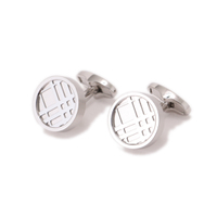 【新品】 円型カフス 1.6cm バーバリー y-000539 BURBERRY シルバー系 メンズ