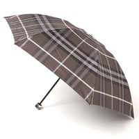 【新品】 折り畳み傘 チェック 袋付き ゴールドディテール 55サイズ 親骨55cm 折りたたみ時24cm バーバリー 71865 BURBERRY グレー メンズ