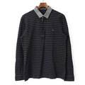 【新品】 長袖ボーダーポロシャツ L バーバリーロンドン 47582 BURBERRY LONDON ネイビー系 メンズ