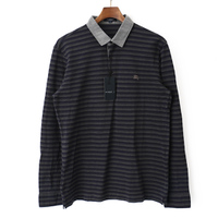 【新品】 長袖ボーダーポロシャツ L バーバリーロンドン 47582 BURBERRY LONDON ネイビー系 メンズ
