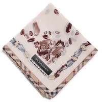 【新品】 薄手 ハンカチ チェーン柄  バーバリー 72030 BURBERRY ベージュ レディース