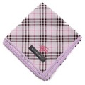 【新品】 薄手 ハンカチ チェック  バーバリー 72059 BURBERRY パープル レディース
