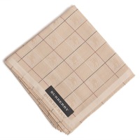 【新品】 薄手 ハンカチ チェック  バーバリー 72239 BURBERRY ベージュ メンズ