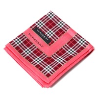 【新品】 薄手 ハンカチ 英字  バーバリー 70402 BURBERRY レッド レディース