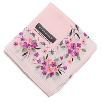 【新品】 薄手 ハンカチ 花柄  バーバリー 72027 BURBERRY ピンク レディース