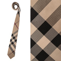 【新品】チェックネクタイ バーバリー ロンドン 全長144×剣先7.5cm ベージュ系 y-000489 メンズ