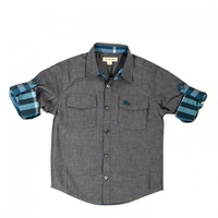 【新品】チェック柄シャツ 19484 バーバリー グレー系 キッズ 子供 赤ちゃん 男の子 女の子