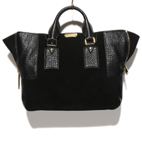 【新品】バーバリー  レザー切替ハンドバッグ ブラック系 35249 レディース