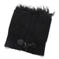 【新品】バーバリーブルーレーベル トグル付スヌード 30145 黒系 トグルがポイントに