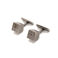 カフス バーバリー Burberry 42657 シルバー系 メンズ 立体的なスクエア型
