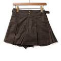 グレンチェックプリーツキュロットパンツ 36 バーバリーブルーレーベル 67098 BURBERRY BLUE LABEL ブラウン レディース